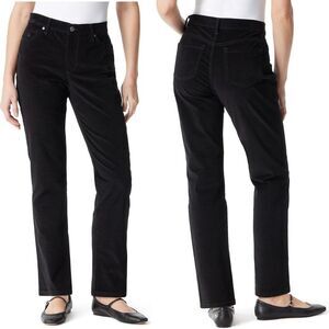 Woolrich Corduroy Pants Size 8 Black Stretch Straight Leg